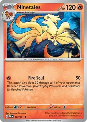 Ninetales - 017/191 - Uncommon Scarlet &amp; Violet: Surging Sparks Singles