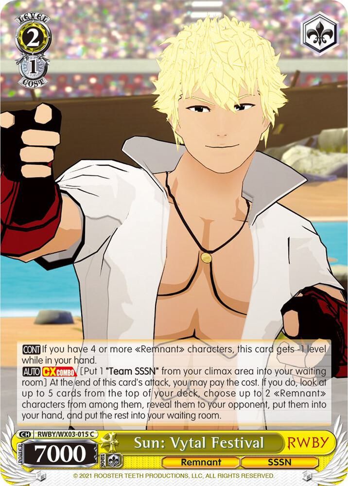 Sun: Vytal Festival - RWBY (RWBY/WX03) RWBY