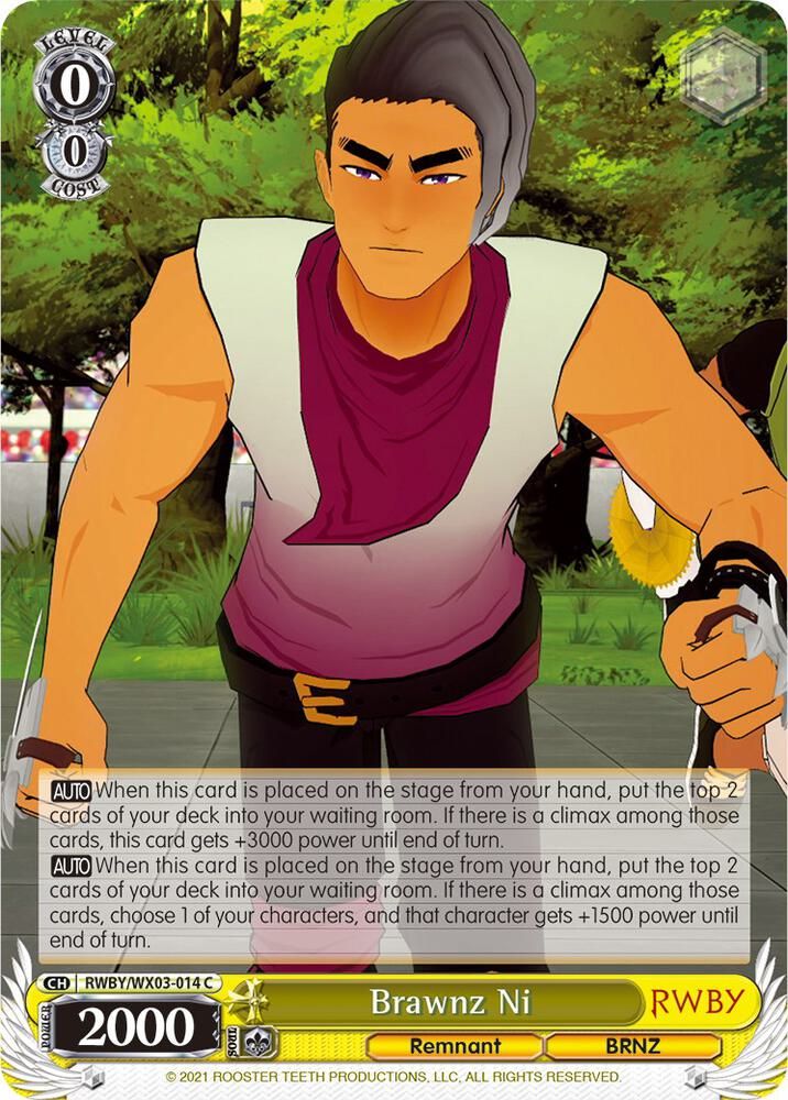 Brawnz Ni - RWBY (RWBY/WX03) RWBY