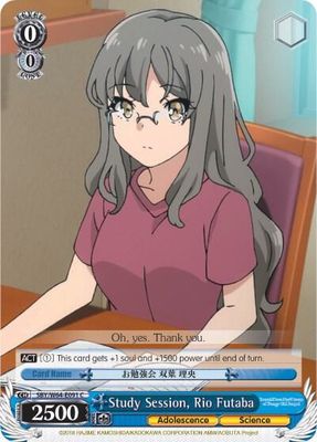 Study Session, Rio Futaba - Rascal Does Not Dream of Bunny Girl Senpai (SBY/W64)