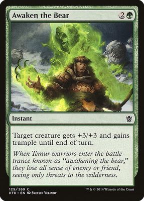Awaken the Bear 129/269 - Khans of Tarkir (KTK)