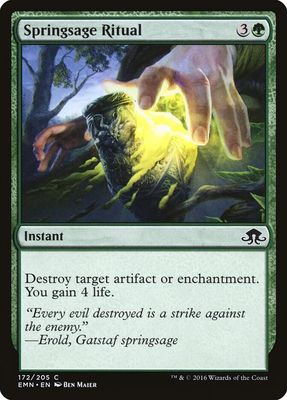Springsage Ritual 172/205 - Eldritch Moon (EMN) (Japonés)