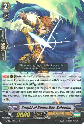 Knight of Sunny Day, Salonius - G-BT13: Ultimate Stride (G-BT13) G-BT13: Ultimate Stride