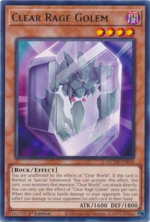 Clear Rage Golem - MZTM-EN038 - Rare 1st Edition Maze of the Master 1st Edition Singles