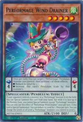 Performage Wind Drainer - MZTM-EN051 - Rare 1st Edition Maze of the Master 1st Edition Singles