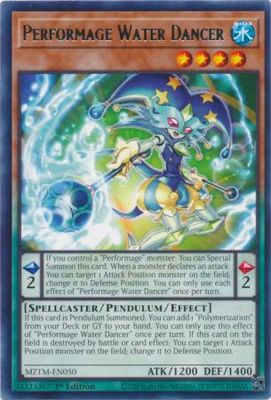 Performage Water Dancer - MZTM-EN050 - Rare 1st Edition Maze of the Master 1st Edition Singles