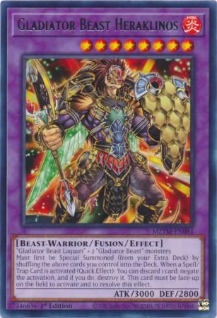 Gladiator Beast Heraklinos - MZTM-EN084 - Rare 1st Edition Maze of the Master 1st Edition Singles