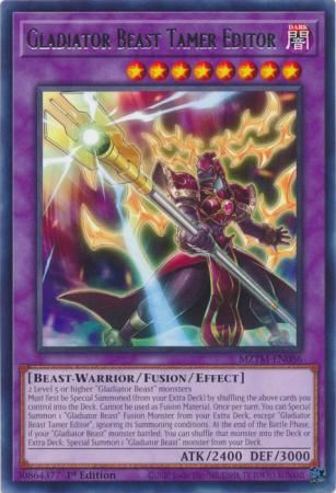 Gladiator Beast Tamer Editor - MZTM-EN086 - Rare 1st Edition Maze of the Master 1st Edition Singles