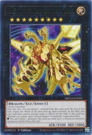 Number C107: Neo Galaxy-Eyes Tachyon Dragon - MZTM-EN092 - Rare 1st Edition Maze of the Master 1st Edition Singles