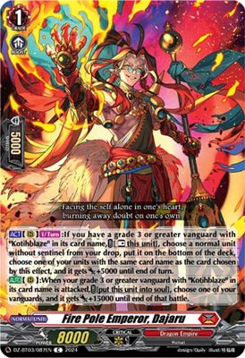 Fire Pole Emperor, Dajaru - DZ-BT03: Dimensional Transcendence (DZ-BT03) DZ-BT03: Dimensional Transcendence