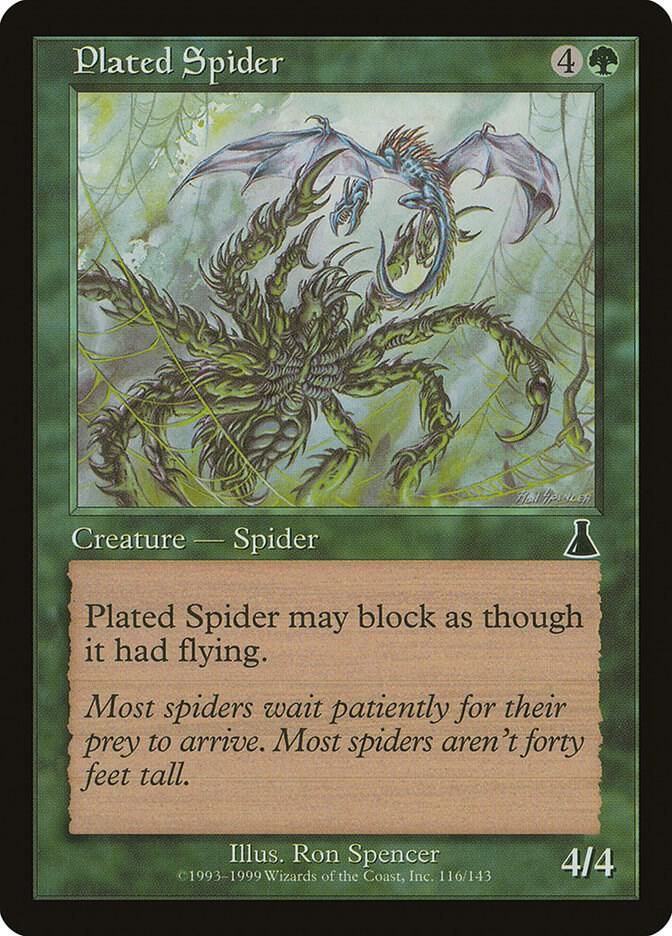 Plated Spider 116/143 - Urza&#39;s Destiny (UDS)