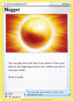 Nugget - 162/192 - Uncommon Sword &amp; Shield: Rebel Clash Singles
