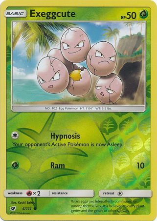 Exeggcute - 4/111 - Common Reverse Holo Sun &amp; Moon: Crimson Invasion Reverse Holo Singles