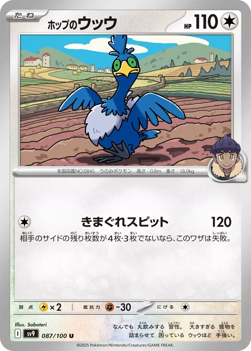 Hop&#39;s Cramorant 087/100 Sv9: Battle Partners Regular (Japanese)