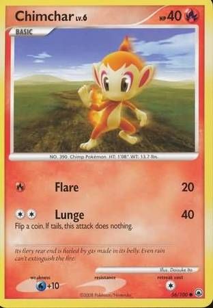 Chimchar - 56/100 - Common Diamond &amp; Pearl: Majestic Dawn Singles