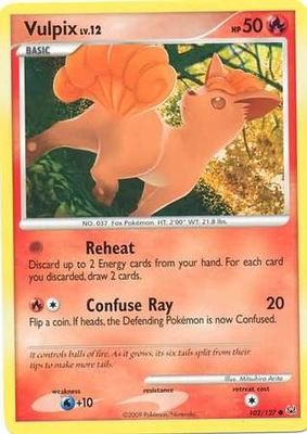 Vulpix - 102/127 - Common Platinum (Base Set) Singles