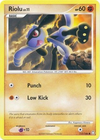 Riolu - 117/146 - Common Diamond &amp; Pearl: Legends Awakened Singles