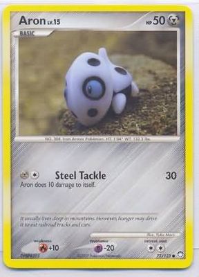 Aron - 71/123 - Common Diamond &amp; Pearl: Mysterious Treasures Singles