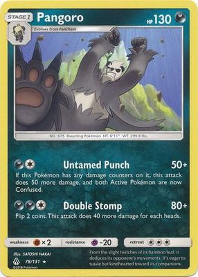 Pangoro - 78/131 - Rare Sun &amp; Moon: Forbidden Light Singles