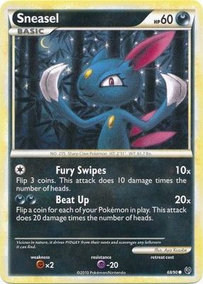 Sneasel - 68/90 - Common HGSS - Undaunted Singles