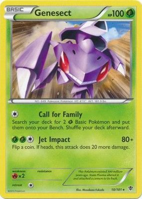 Genesect - 10/101 - Rare Black &amp; White 10: Plasma Blast Singles