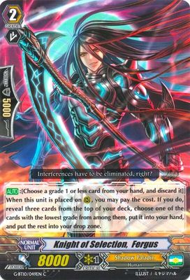 Knight of Selection, Fergus - G-BT10: Raging Clash of the Blade Fangs (G-BT10) G-BT10: Raging Clash of the Blade Fangs