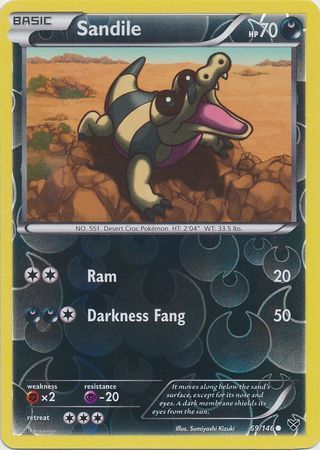 Sandile - 69/146 - Common Reverse Holo XY (Base Set) Reverse Holo Singles