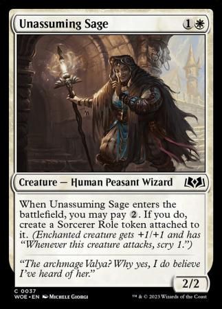 Unassuming Sage 0037 Wilds of Eldraine Singles (Español)
