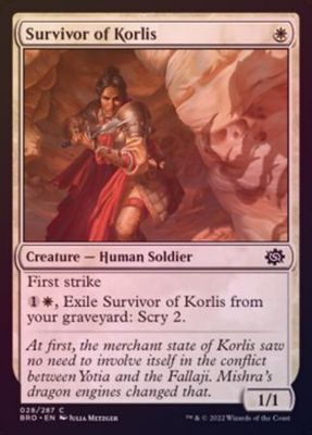 Survivor of Korlis 028/287 - Foil The Brothers&#39; War Foil Singles