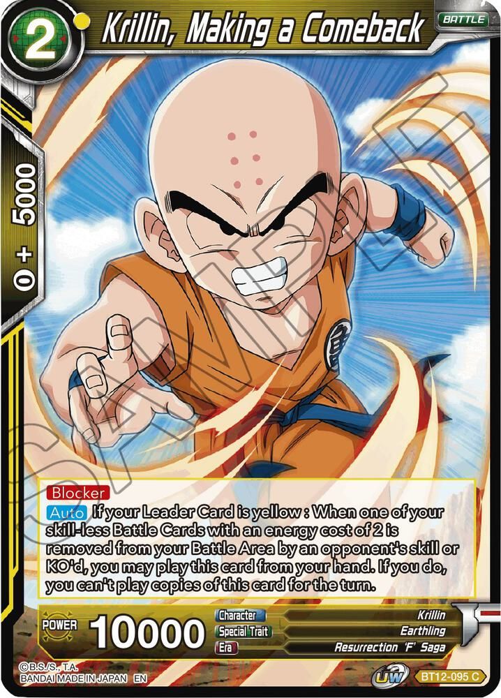 Krillin, Making a Comeback - Vicious Rejuvenation (DBS-B12) Vicious Rejuvenation