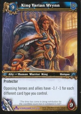 King Varian Wrynn - 144/270 - Epic Rare WoW: Scourgewar