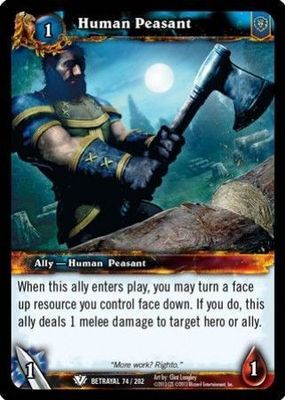 Human Peasant - 74/202 - Common WoW: Betrayal of the Guardian