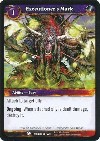 Executioner&#39;s Mark - 96/220 - Common WoW: Twilight of the Dragons