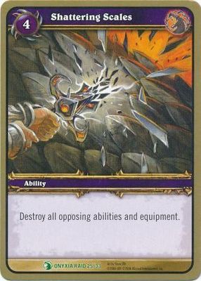 Shattering Scales - Onyxia Raid 25/33 - Uncommon WoW: Onyxia&#39;s Lair Raid Deck Singles