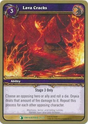 Lava Cracks - Onxyia Raid 21/33 - Uncommon WoW: Onyxia&#39;s Lair Raid Deck Singles