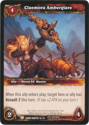 Claemora Amberglare - Horde Hunter 16/31 - Common WoW: Horde Troll Hunter