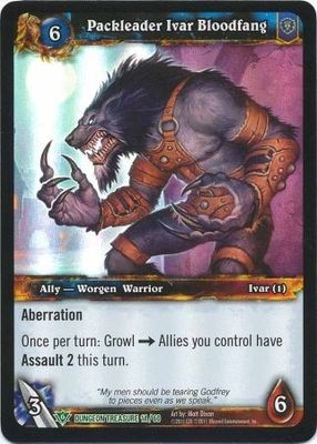 Packleader Ivar Bloodfang - Dungeon Treasure 14/60 - foild Uncommon WoW: Dungeon Deck Treasure Pack Singles