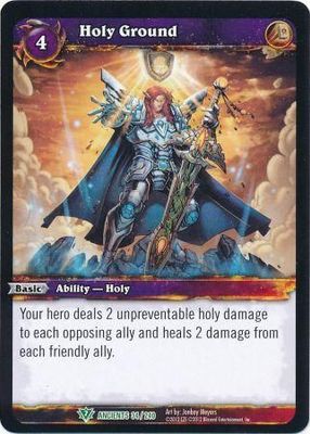 Holy Ground - 34/240 - Uncommon foild WoW: War of the Ancients