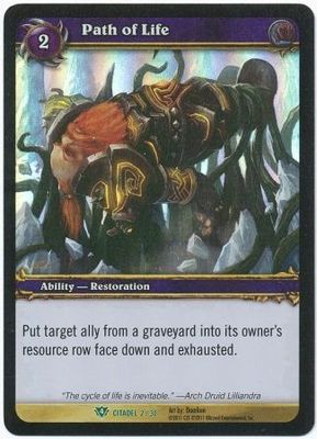 Path of Life - Citadel 2/30 -foild  Uncommon WoW: Assault on the Icecrown Citadel Raid Deck