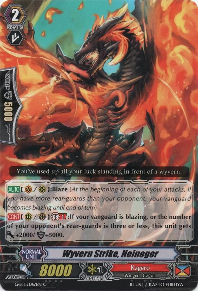 Wyvern Strike, Heineger - G-BT11: Demonic Advent (G-BT11) G-BT11: Demonic Advent