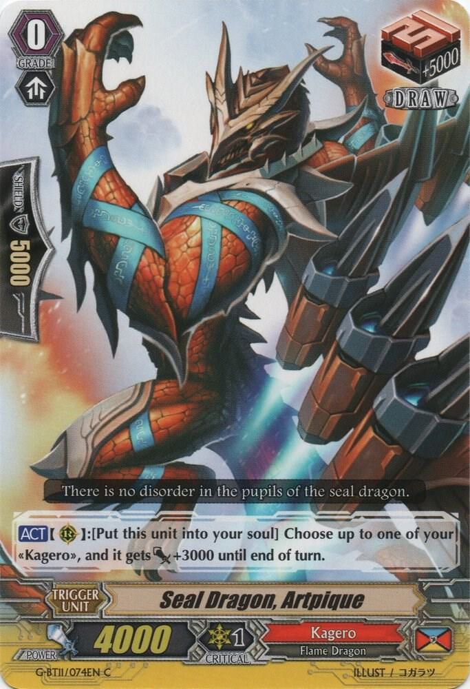 Seal Dragon, Artpique - G-BT11: Demonic Advent (G-BT11) G-BT11: Demonic Advent