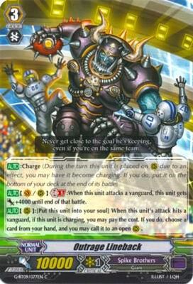 Outrage Lineback - G-BT09: Divine Dragon Caper (G-BT09) G-BT09: Divine Dragon Caper