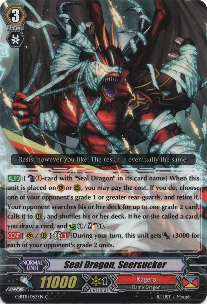 Seal Dragon, Seersucker - G-BT11: Demonic Advent (G-BT11) G-BT11: Demonic Advent
