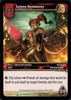 Lelora Sunlancer - 21/264 - Uncommon WoW: Servants of the Betrayer