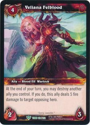 Veliana Felblood - 116/202 - Uncommon WoW: Tomb of the Forgotten