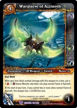 Warglaive of Azzinoth - 190/202 - Epic Rare WoW: Betrayal of the Guardian