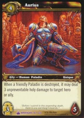 Aurius - 167/220 - Epic Rare WoW: Wrathgate
