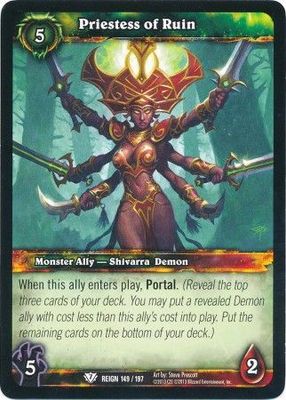 Priestess of Ruin - 149/197 - Common WOW: Reign of Fire