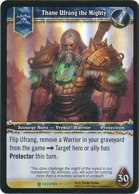 Thane Ufrang the Mighty - Epic Box Foil - Icecrown 10/220 World of Warcraft Promo Singles