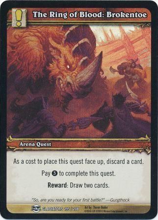 The Ring of Blood: Brokentoe - Gladiators 195/208 -foild  Common WoW: Archives
